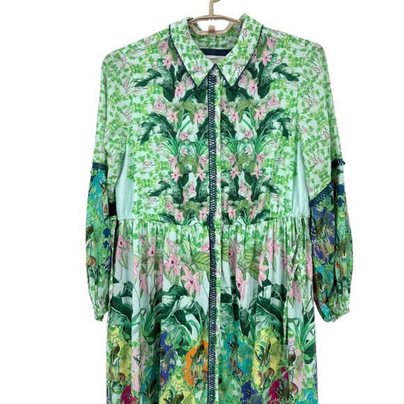 Anthropologie The Eleanora Long Sleeve Maxi Dress Size L EUC - Picture 3 of 9